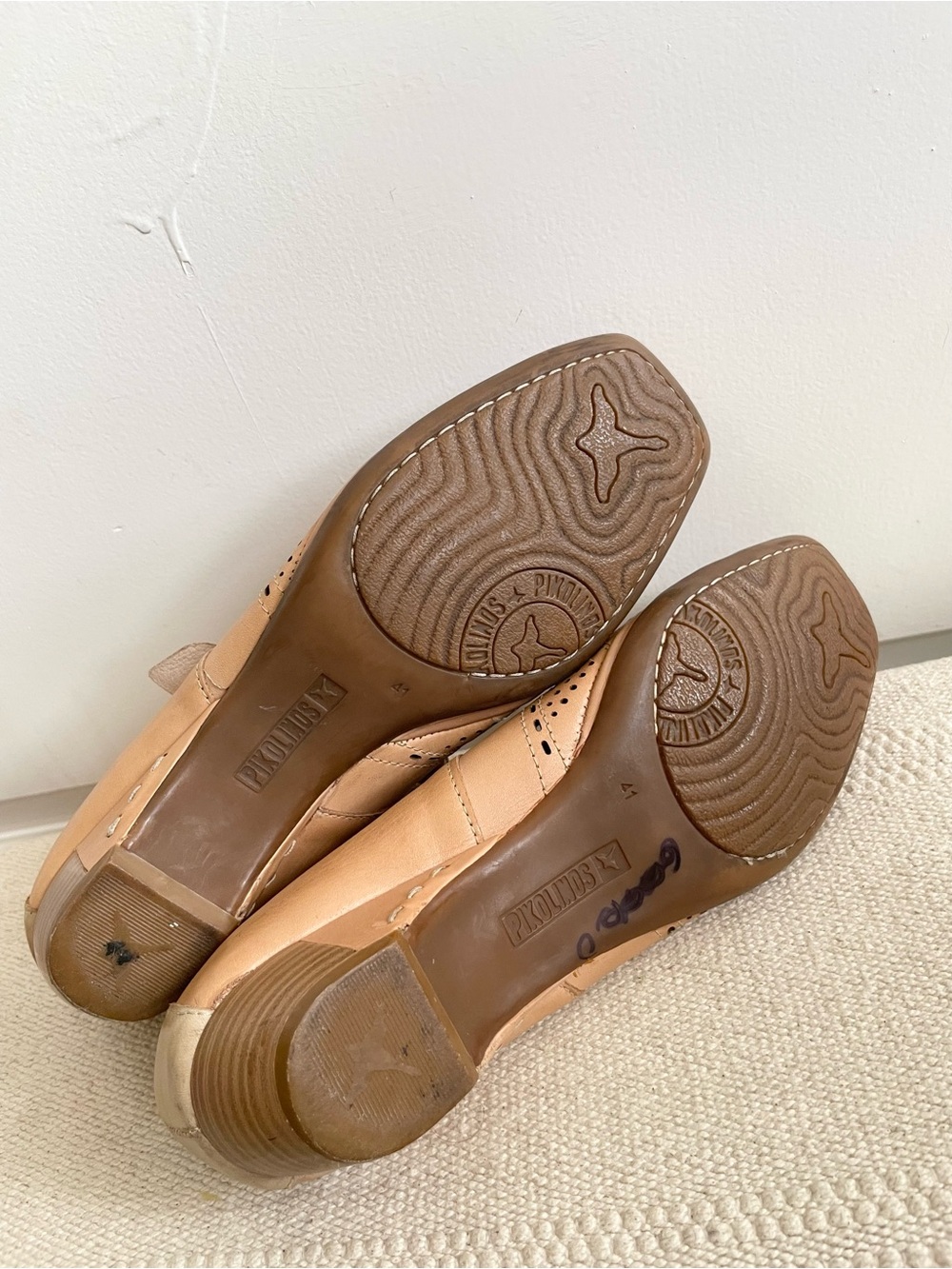 Pikolinos Leather Mary Jane Shoes Women Size 10 Made Spain - Picture 5 of 8